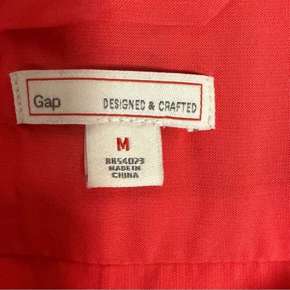 GAP Vibrant Coral Midi Dress with pockets - Picture 7 of 11